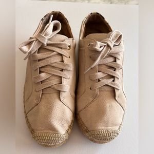 Banana Republic Leather Platform Espadrille Sneakers Size 8
